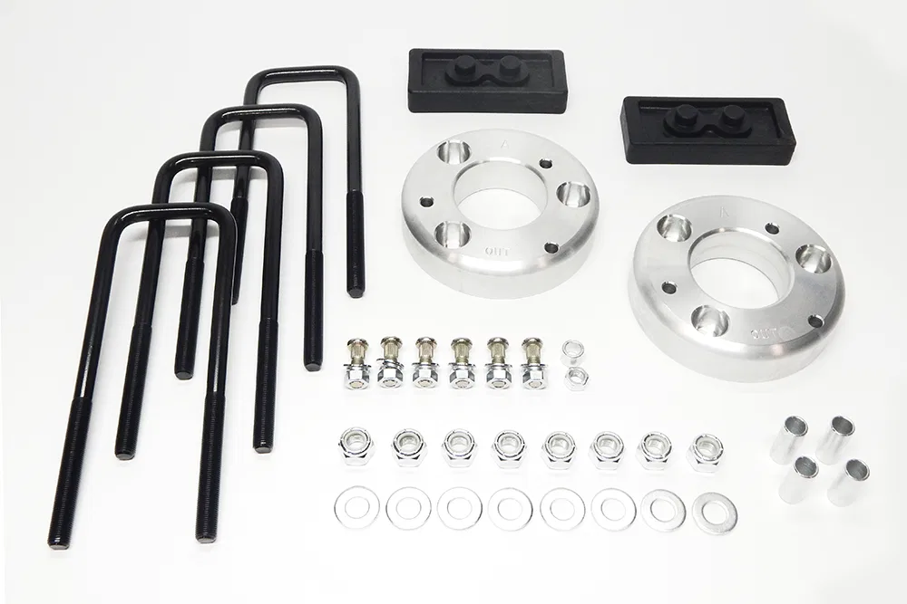 25011 – SOUTHERN TRU Leveling Kit Suspension, 2 Inch Lift Height Strut Extension T6061 Billet Aluminum With 2 Front S...